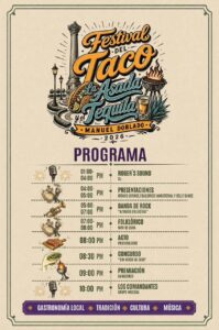 Invita Manuel Doblado al Festival del Taco, La Asada y El Tequila. Participan alrededor de 40 expositores para deleite de las y los asistentes.