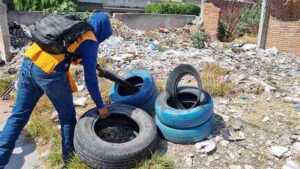 SSG capta 92 mil toneladas de cacharros para eliminar criaderos potenciales de dengue.