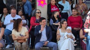 Desfilan pequeños en celebración por el inicio de la Primavera en Manuel Doblado.